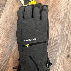 Head Gray Ski Gloves- Adult small
